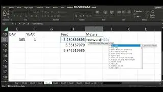 How to convert feet to meter in Excel