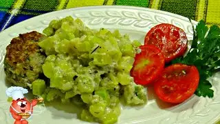Кабачки тушеные в молоке вкусный гарнир