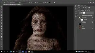 Efek Text Pada Wajah Photoshop. TEXT PORTRAITS Effect. Typhography wajah.