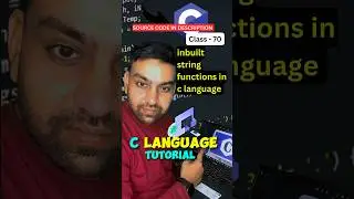 🔴 Class 70:  inbuilt string functions in C language #clanguage #coding