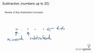 1.5 - Subtraction (numbers up to 20)