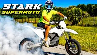 Worlds Fastest ELECTRIC SUPERMOTO!! 80HP Stark Varg (+100mph)