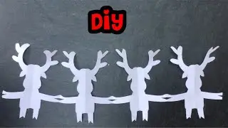 🎄🎄 TUTORIAL REINDEER FROM PAPER 🎄🎄 EASY PAPOER CRAFT IDEAS 🎄🎄 WHITE A4 PAPER