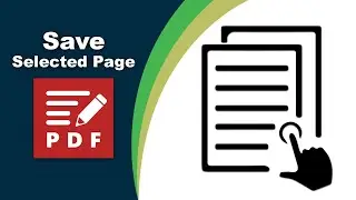 How to save the selected page of a pdf file in PDF-XChange Editor