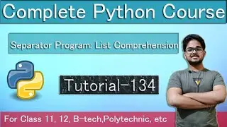 List Comprehension Program With If Statement | Python Tutorial In Hindi | Tutorial 134