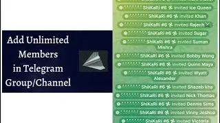 How to Add UNLIMITED Members in Telegram Group/Channel || SHIKARI || 