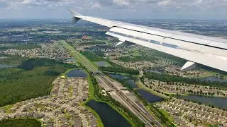 SUMMER AFTERNOON | JetBlue Airways Airbus A320 In-Flight Landing at Orlando Airport (HD)