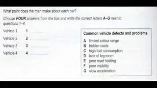 IELTS Listening test matching box lesson 4