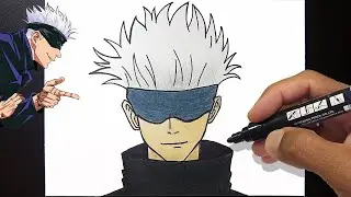 Como Desenhar Satoru Gojo - Jujutsu Kaisen - Aula Passo a Passo