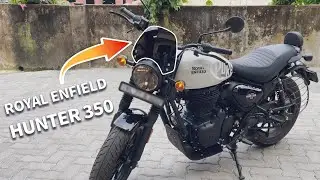 Royal Enfield Hunter 350 Windshield Installation - #hunter350
