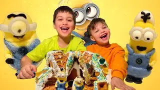 Artem & Ali Akel machen Lebkuchendorf | Gingerbread Hous Village | Пряничный домик