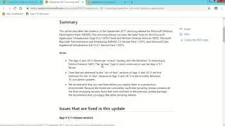 HotFixID the KB4041137 for App V Management Console ver 5 1 129 0