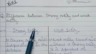 Difference between Strong Entity and Weak Entity | Strong Entity Vs Weak Entity | IT Education