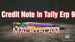 Credit note in Tally Erp 9