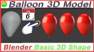 Balloon Modeling Using Blender 2.90 || Blender Tutorial || Quick Tips,#balloonmodeling