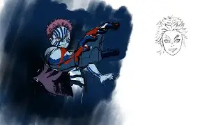 how to draw Akaza easy || Demon Slayer || rengoku vs akaza
