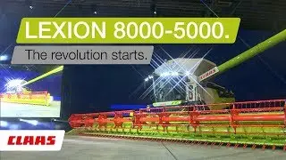 CLAAS LEXION 8000-5000 combine harvester. Presentation in Berlin.