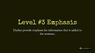 Three types of punctuation for adding information to a sentence.