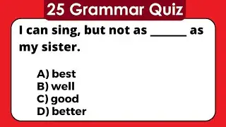 Can you pass this mixed english grammar test | 25 Grammar quiz.