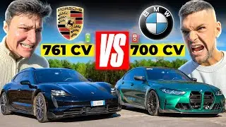 PORSCHE TAYCAN TURBO S vs. BMW M3 G80 - Which is faster? Electric or Internally Generated?
