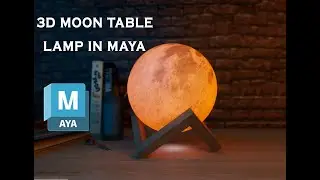 create 3D moon lamp light in Maya | Maya Modeling & Lighting | Arnold Renderer | Maya 2023