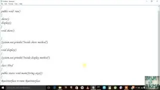 Multi Threading in java using Runnable Interface