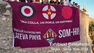 Exhibició Castellera Santa Tecla 2024 de Sitges. Vista de Dron