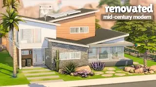RENOVATED MID-CENTURY FAMILY HOME ️🎨 The Sims 4 Save File Speed Build | No CC