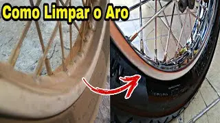 Como Limpar e dar Brilho no Aro Cromado da Moto Encardido