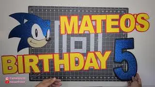 Decoraciones de SONIC para fiestas infantiles. #sonic #framesbylis #manualidades #dollartree