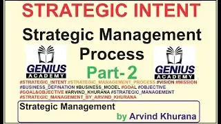 STRATEGIC INTENT II STRATEGIC MANAGEMENT PROCESS PART 2 II VISION II MISSION II
