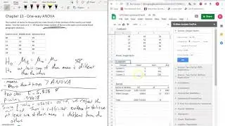 Chapter 13 (part 3) - ANOVA on googledocs