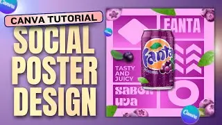 Design a Modern Food Poster in Canva - Canva Tutorial | Digital Growth
