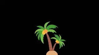 Beach Tree Greenscreen Animation | Coconut Tree Effect