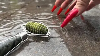Concrete Scratching, Tapping, Rolling - ASMR Outside in the Rain