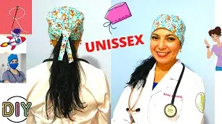 HOW TO MAKE A SURGICAL CAP ⭐️ EASY TO MAKE SURGICAL CAP ⭐️ HOSPITAL ACCESSORIES