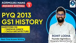 UPSC Mains Answer Writing Practice - Day 3 | UPSC PYQ 2013 - History Question