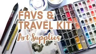 My Travel Art Kit, Favorite Art Materials, Tools, Storage, Paper, Brushes, Plein Air #watercolor