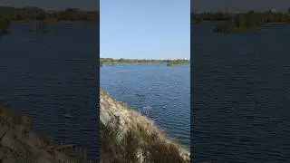 Beautiful lake in the Kharkov city