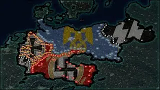 German civilwar 1963 with flags and divisions (TNO)