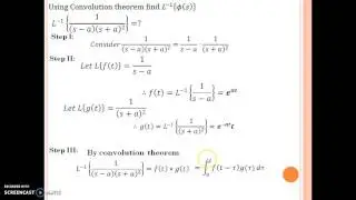 Mayur Gohil Laplace transforms Part 14 Convolution Example and practice problems