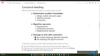 AI1: Simulated Annealing, Constraint Handling