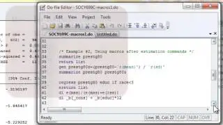 Using local macros in Stata