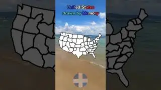 United States drawn by Memory 🇺🇸#usa #geography #mapping #education #shorts #america