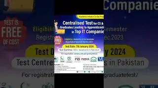 Centralized Test for CS IT #Hec #cSit #CSITtest #job #hecscholarship