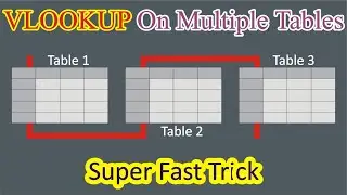 VLOOKUP Formula on Different Tables in Excel | Super Fast Trick