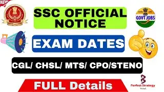 SSC Important Exam Dates🔥 || Revised Dates || Must Watch || CGL | CHSL | MTS | CPO@PerfectStrategy1