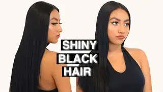 DYING MY HAIR BLACK AT HOME 2019 | SILKY, SOFT, SHINY HAIR EVERYTIME♡
