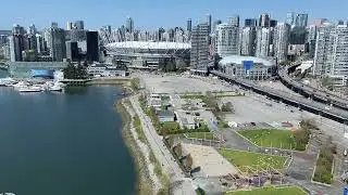 Stunning April Morning in Vancouver | False Creek, Aqua Bus, SkyTrain, BC Place & Snowy Mountains