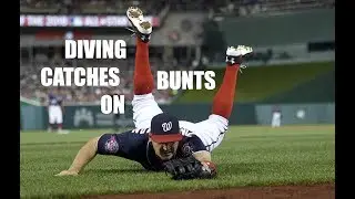 MLB | Diving Catches on Bunt Attempts